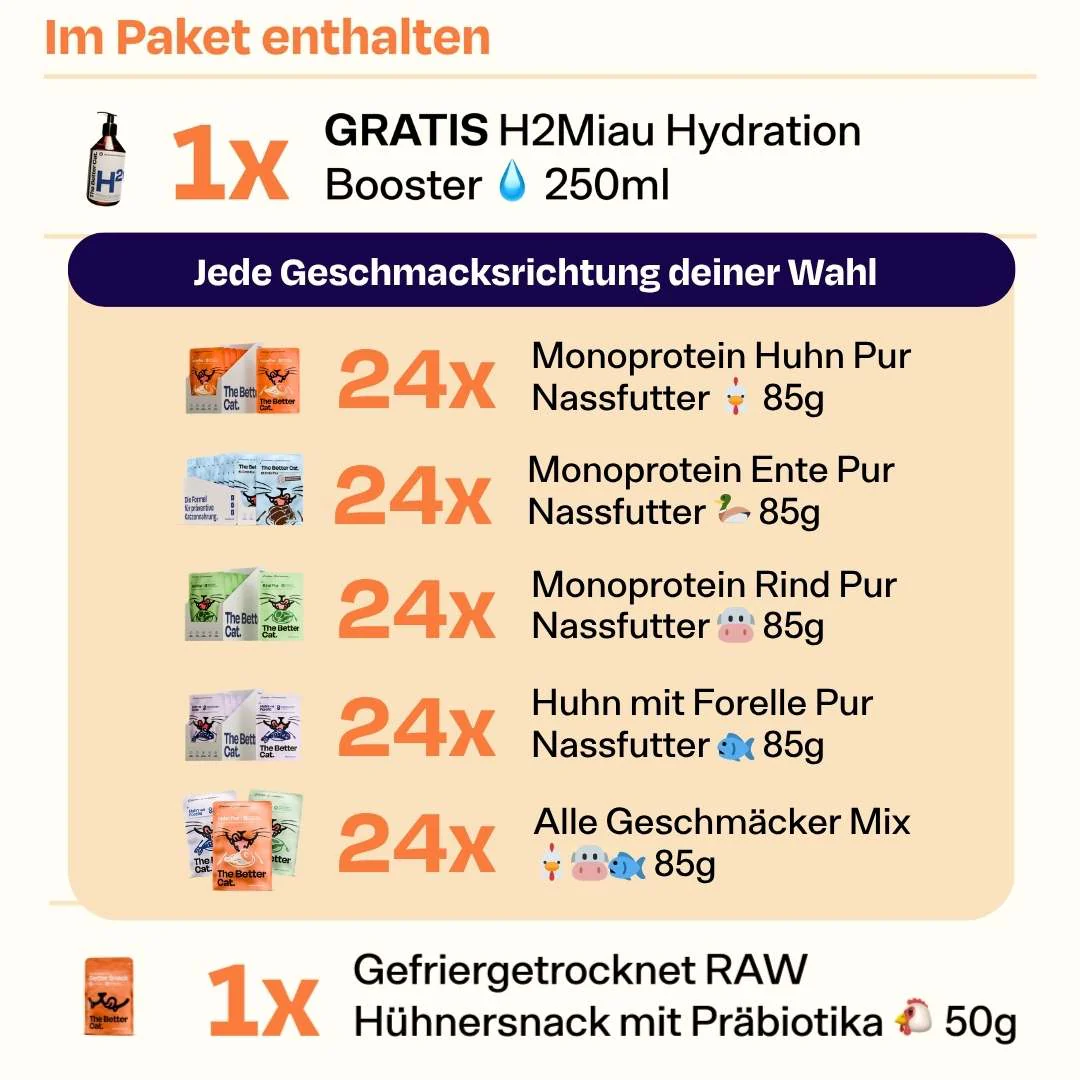 Nassfutter Starterpack inkl. GRATIS H2Miau Hydration Booster - Image 2
