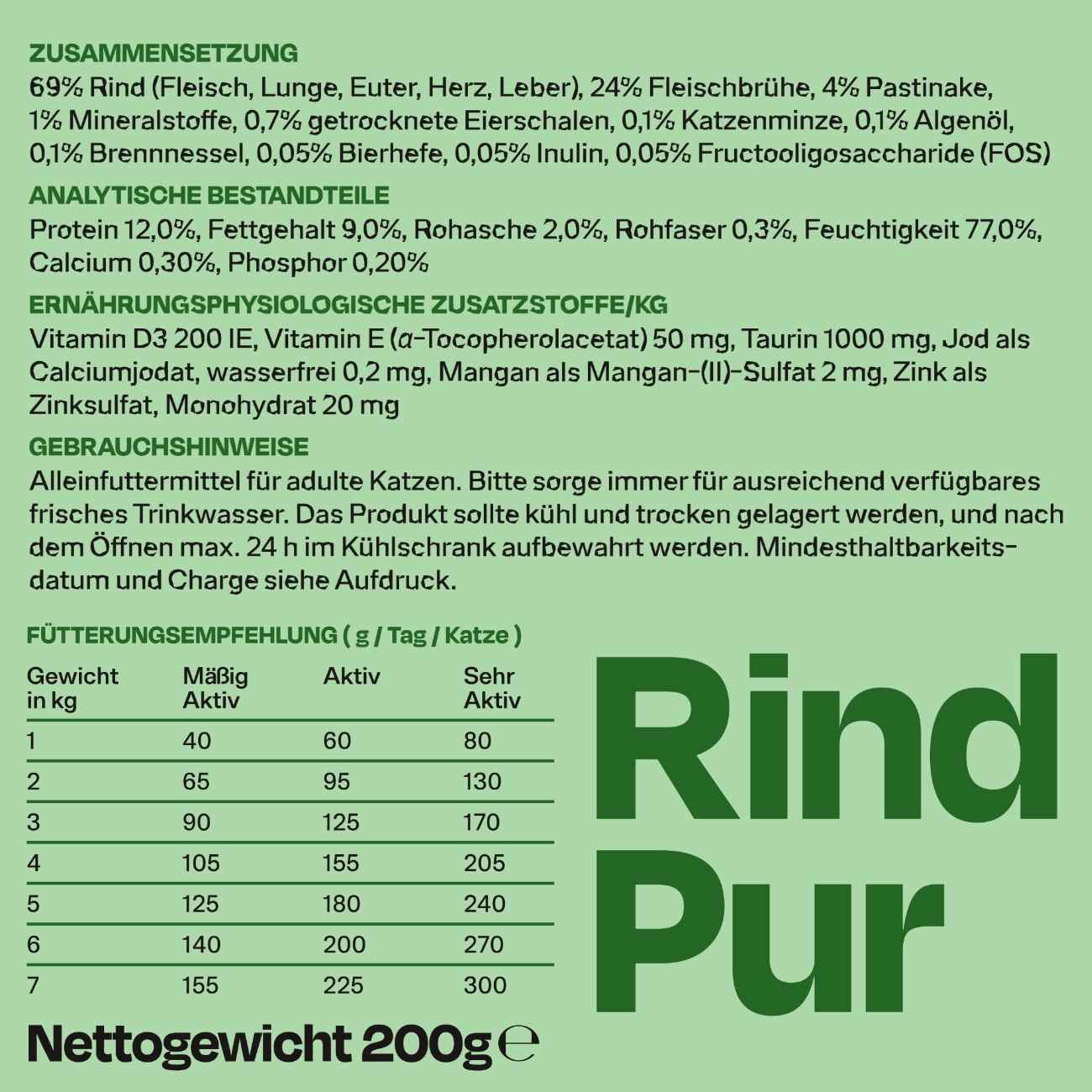Monoprotein Rind Pur 6x200g Nassfutter - Image 9