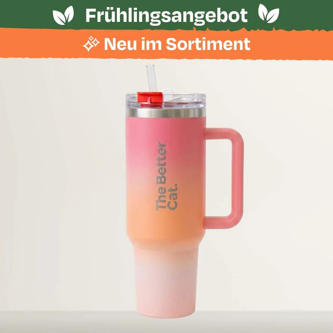 GRATIS Thermobecher - Peach Ombré